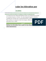 Cómo calcular los kilovatios por hora