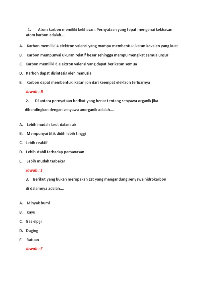 Soal Kimia Docx
