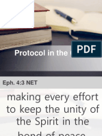 Protocol and Conflicts in The Church