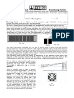 Resolving Limit and Resolving Power