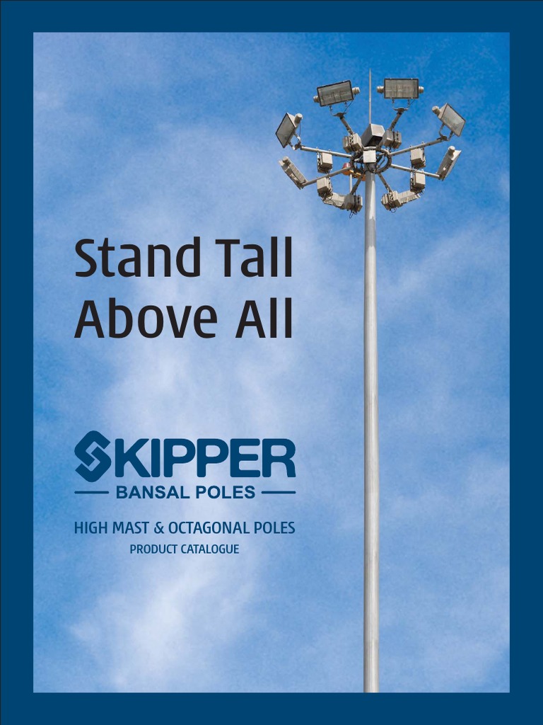 High Mast And Octagonal Poles Catalogue Pdf Galvanization