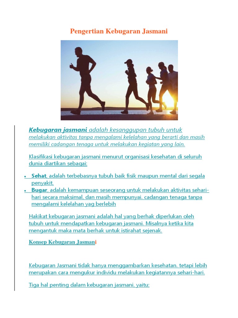 Pengertian Kebugaran Jasmani Pdf