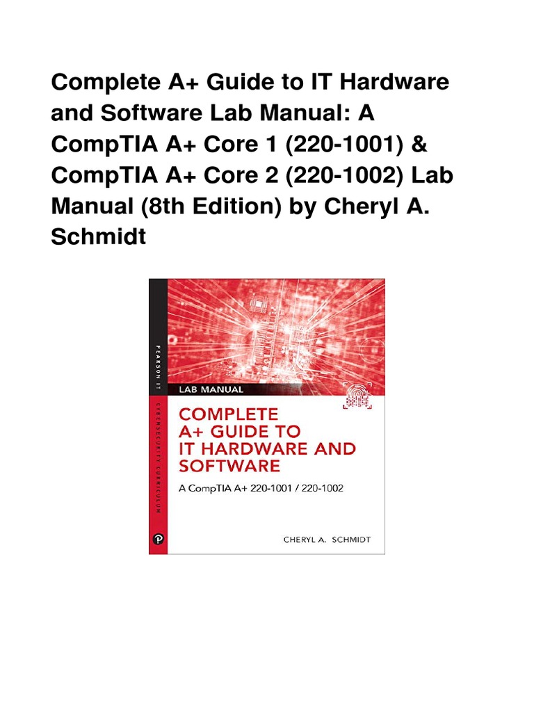 CompTIA A+ Lab Manual Overview | PDF | Computing | Software