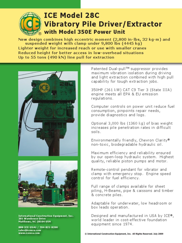 Specs ICE 28C | PDF | Quantity | Engineering