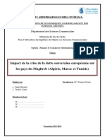 Impact de La Crise de La Dette Souveraine Europeenne Sur Les Pays Du Maghreb Algerie Maroc Et Tunisie PDF