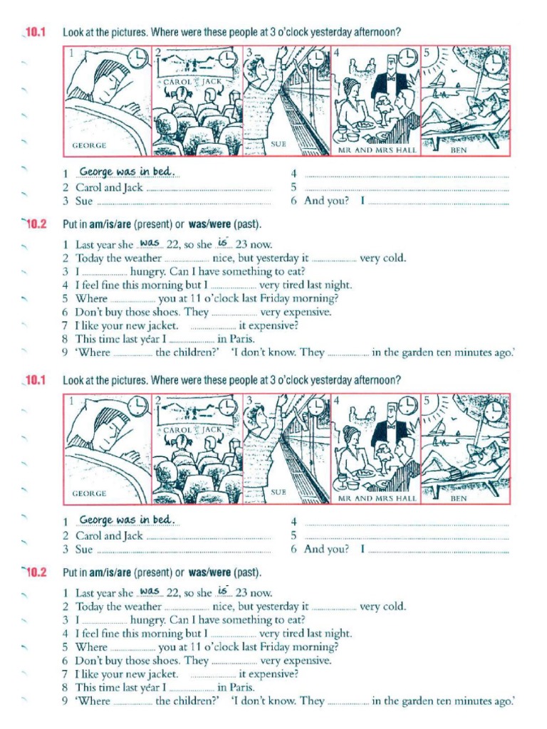 GRAMMAR IN USE Was Were | PDF