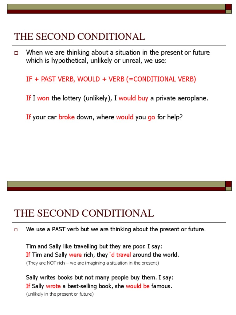 The Second Conditional | PDF