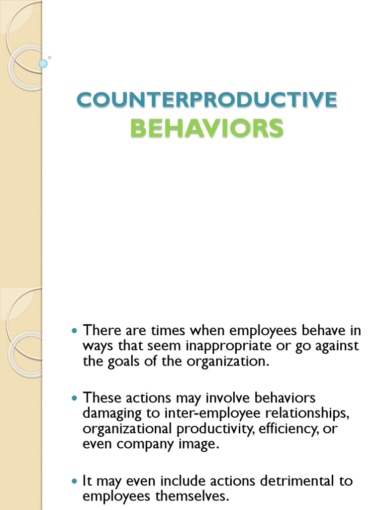 5 Counterproductive Behavior 2 | Download Free PDF | Sexual Harassment