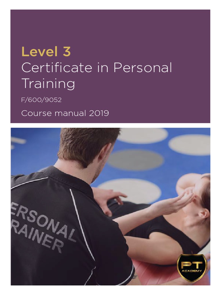 Level 3 Cert PT Course Manual 2019-Unlocked | PDF | Circulatory System ...