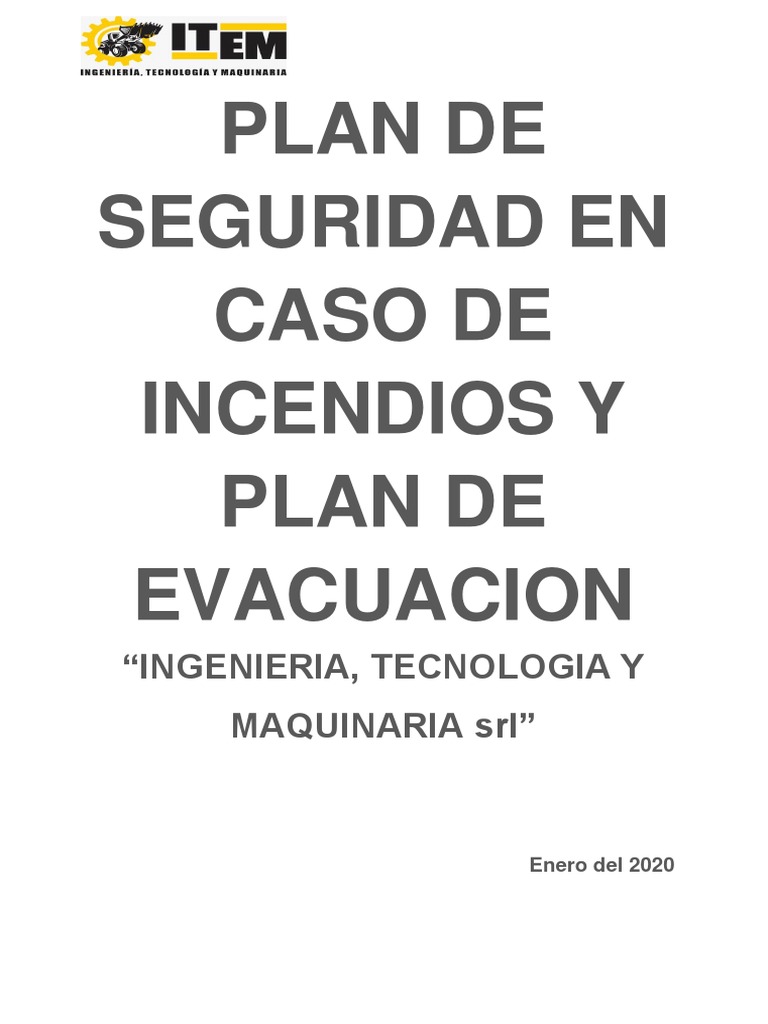 Plan de Seguridad y Evacuación Incendios | PDF | Hormigón | Ingeniería