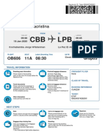 Secure boarding pass for flight from CBB to LPB