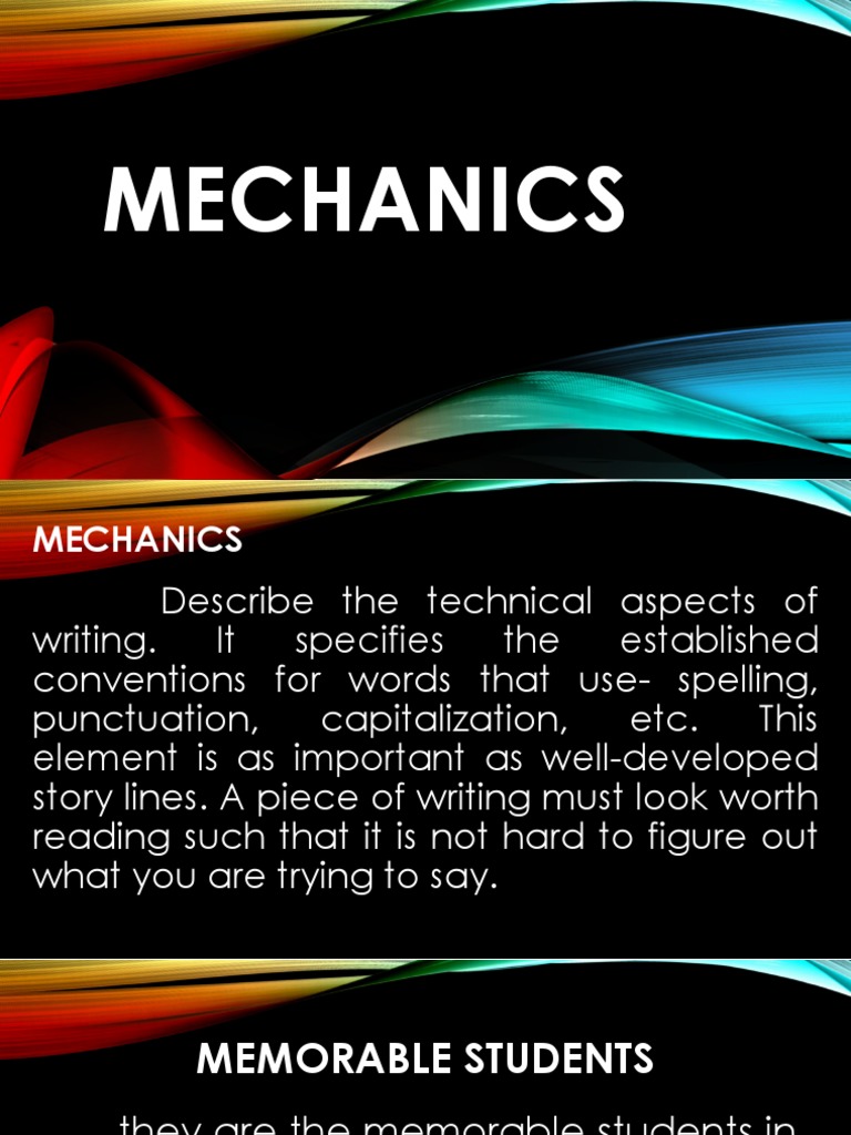 Writing Mechanics and Conventions | PDF | Career & Growth