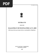 Rajasthan Municipality Act - 2009 PDF