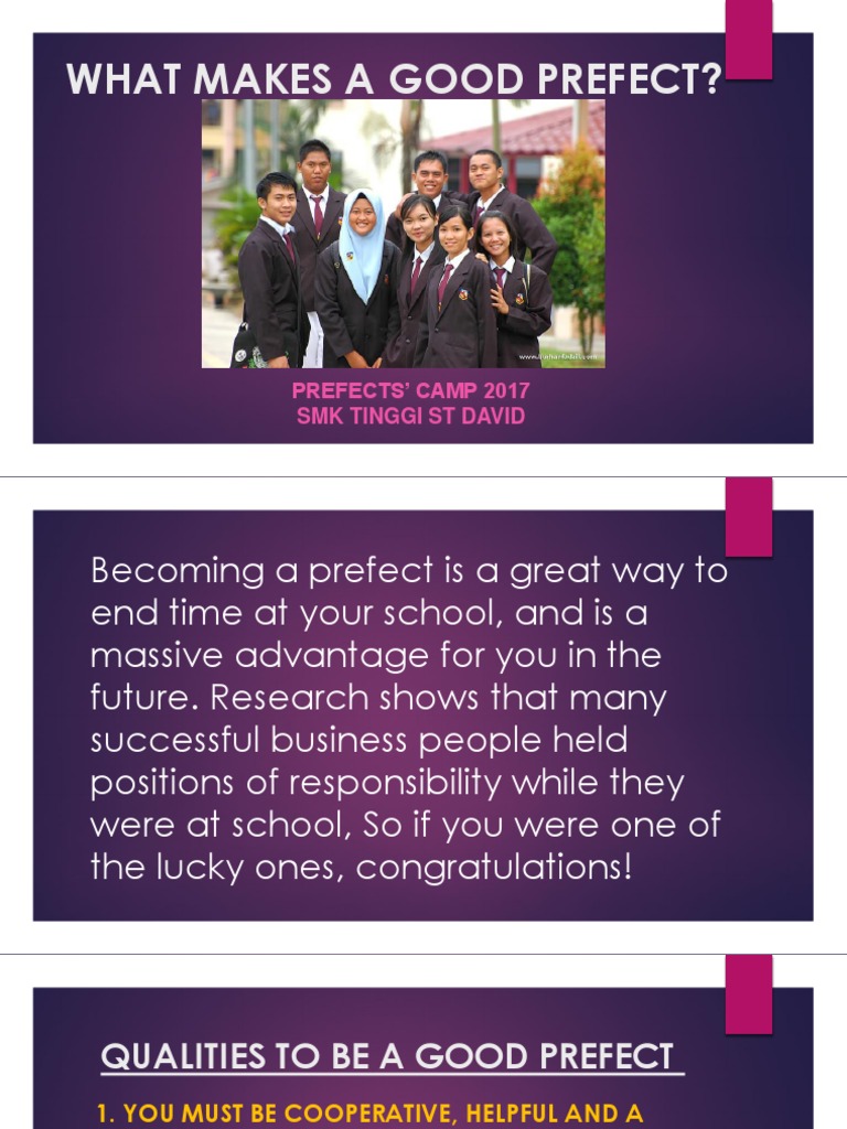 Qualities of an Effective School Prefect | PDF | Leadership | Learning
