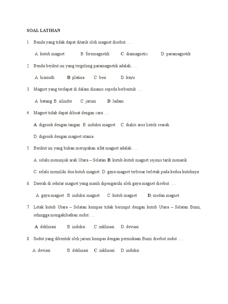 Soal Latihan