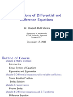 Applications of Differential and Difference Equations