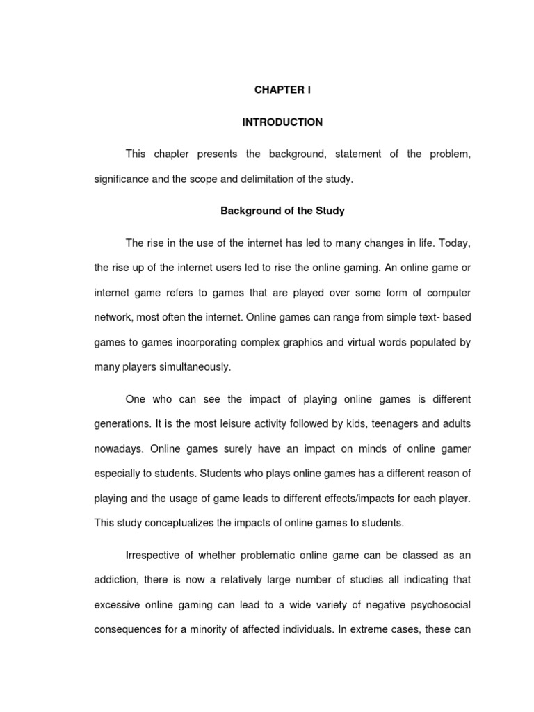 Research Paper G12 FF PDF Video Games Adolescence