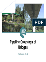 Critical Design Features for Pipeline Crossings of Bridges