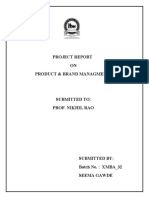 Project Report ON Product & Brand Managment: Submitted To