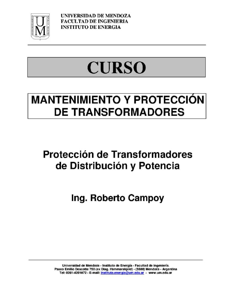 Protección y Mantenimiento de Transformadores | PDF