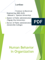 Human Behavior in Organization5678716316481195589