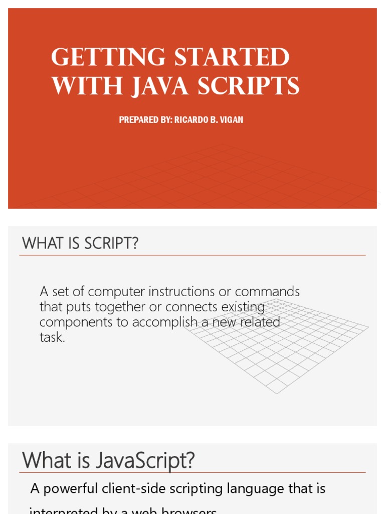 Getting Started With Java Scripts | PDF | Dynamic Web Page | Java Script
