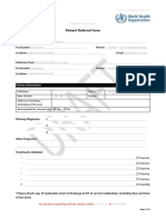 Patient Referral Form Summary