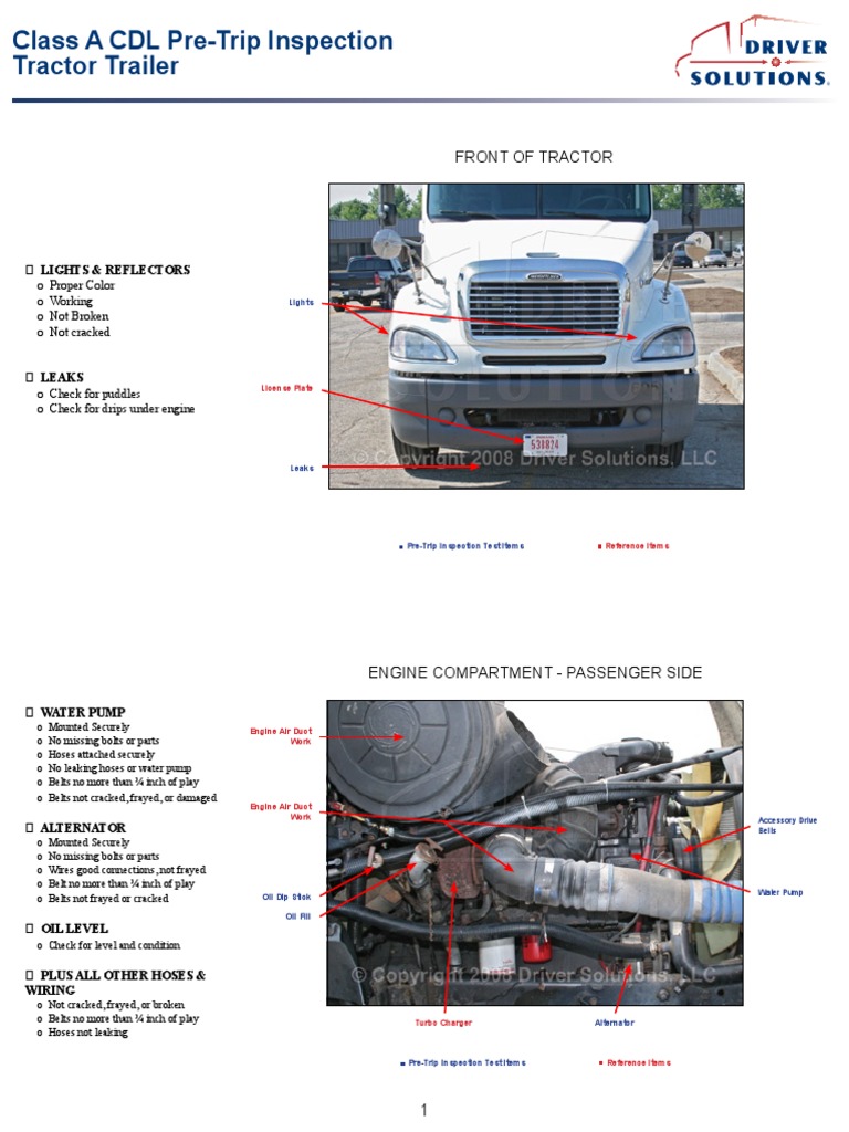 class-a-cdl-pre-trip-inspection-tractor-trailer-pdf-semi-trailer