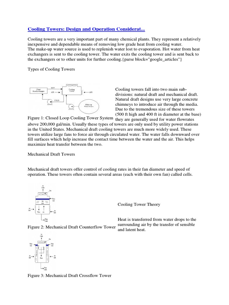 Cooling Towers Design | PDF | Heat Transfer | Enthalpy