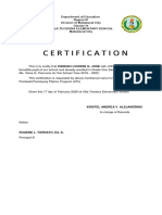 VTES Pupil Certification