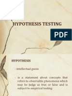 Hypothesis Testing (Lecture) PDF