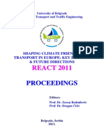 Zoran Radmilović, Dragan Čišić (eds.) - Shaping Climate Friendly Transport in Europe_ Key Findings & Future Directions, REACT 2011, Proceedings-University of Belgrade – The Faculty of Transport and Tr