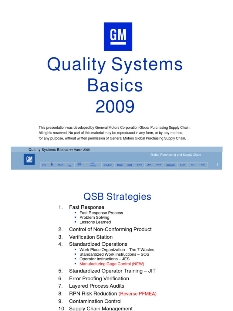 GM Fast Response Quality Management | PDF | Supply Chain | Performance ...