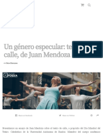 Un Género Especular Teatro de Calle, de Juan Mendoza Círculo de Poesía