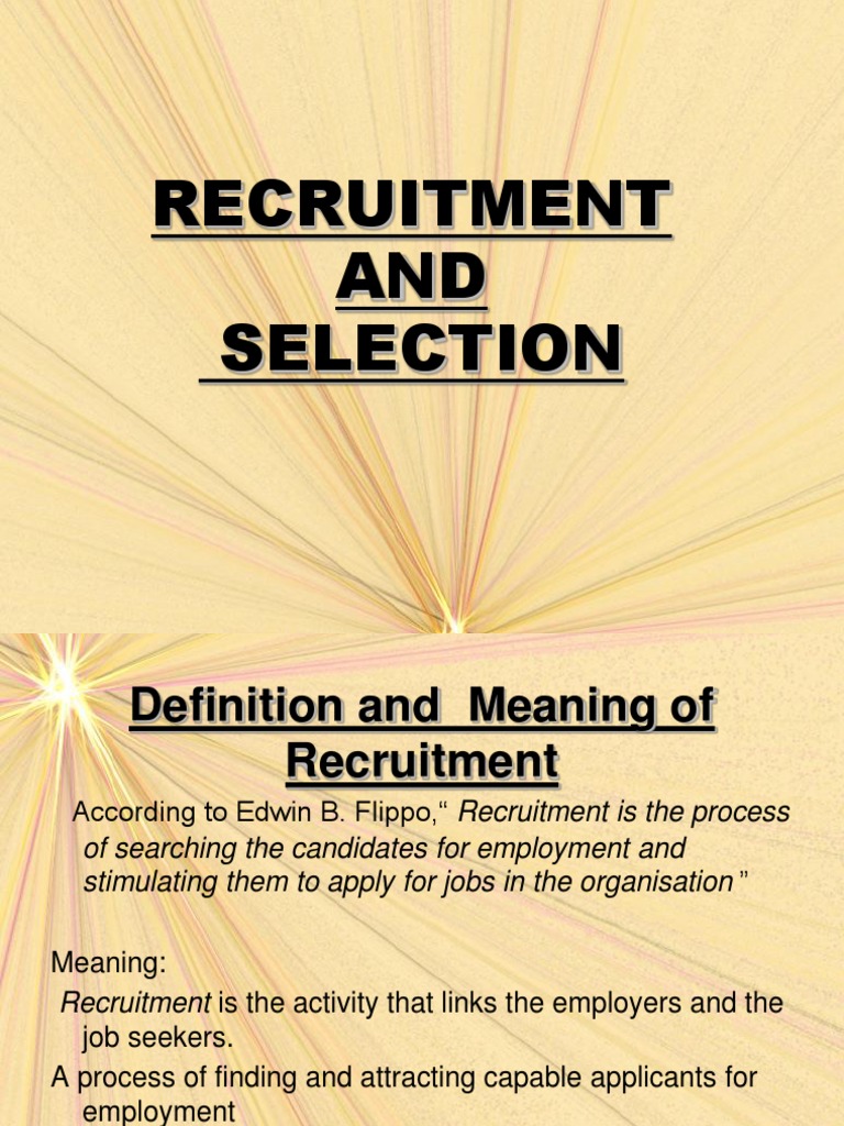 Recruitment and Selection | PDF | Recruitment | Employment
