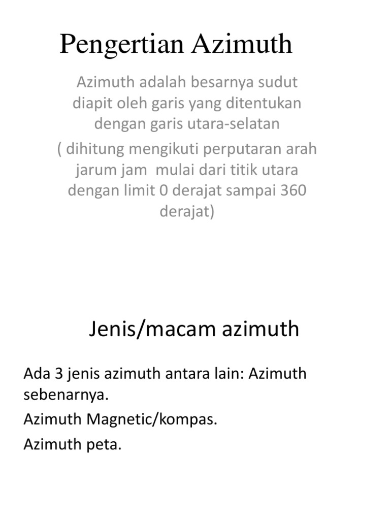 Azimuth | PDF