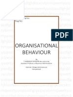 Organisational Behaviour-By (THR) Habeeb Sir - Islamiah College-VNB