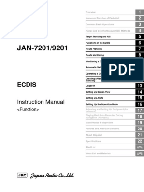 190 Ecdis Jrc Jan 7201 9201 Instruct Manual Function 1 4 2019 Menu Computing Computing Free 30 Day Trial Scribd