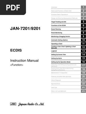 190 Ecdis Jrc Jan 7201 9201 Instruct Manual Function 1 4 2019 Menu Computing Computing Free 30 Day Trial Scribd