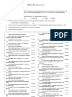 PEC Questionnaire and Score Sheet