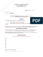 Judicial Affidavit Civil Cases