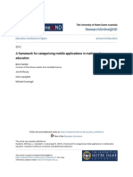 A Framework For Categorising Mobile Applications in Mathematics e
