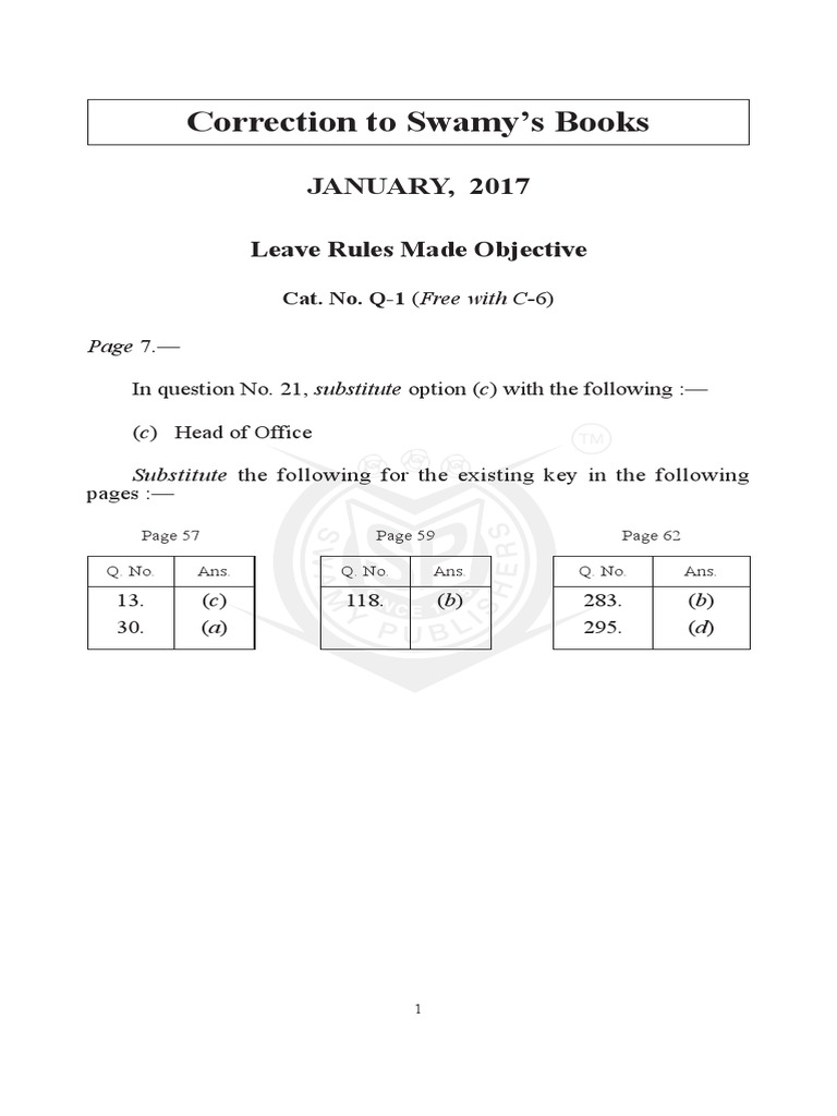 Corrections To Swamy Books PDF Life Insurance Tax Deduction