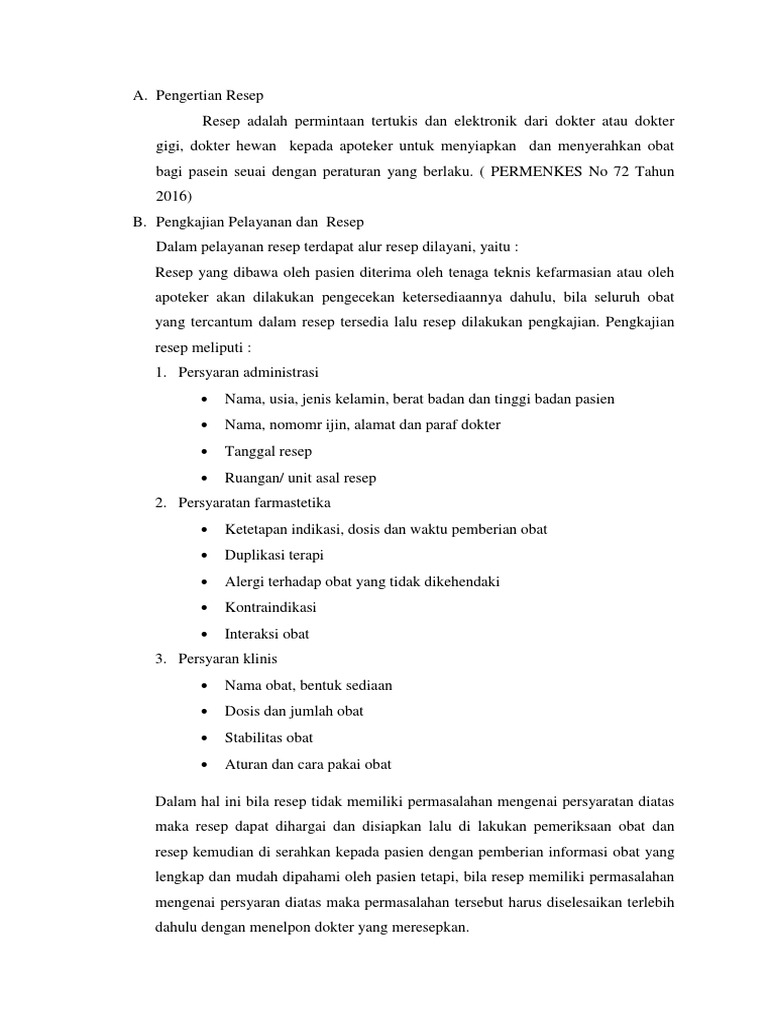 Contoh Resep Rasional dan Tidak Rasional | PDF | Kesehatan Holistik