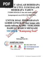 Free Soal Utul UGM Saintek 2009-2020