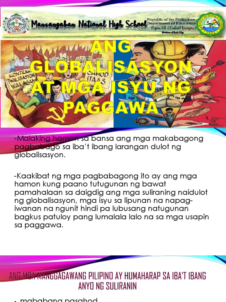 390889552 Ang Globalisasyon At Ang Mga Isyu Sa Paggawa Pptx