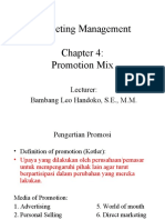 Marketing Management Promotion Mix: Lecturer: Bambang Leo Handoko, S.E., M.M