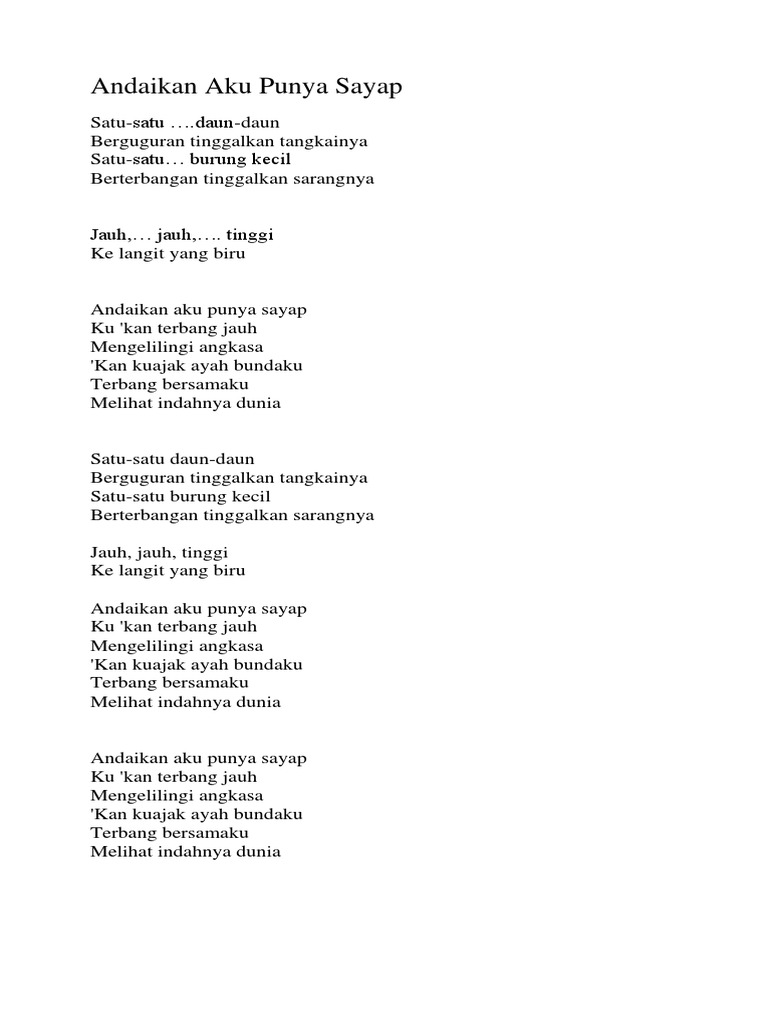 Andaikan Aku Punya Sayap PDF