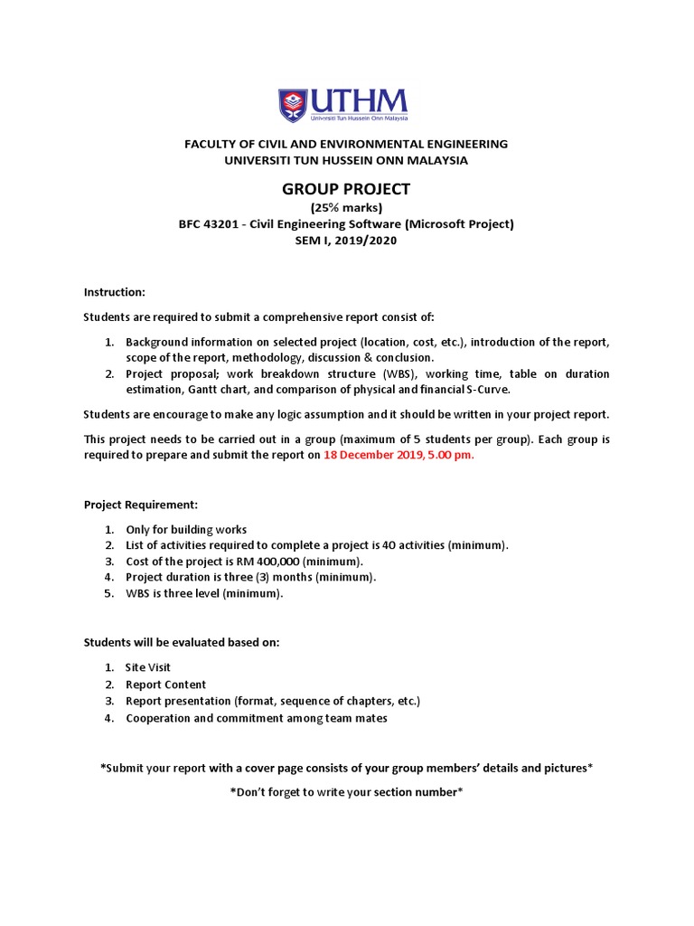 Civil Engineering Project Report | PDF