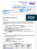 Quick Setup Guide: Date Issue No. Manufacturer Model Software
